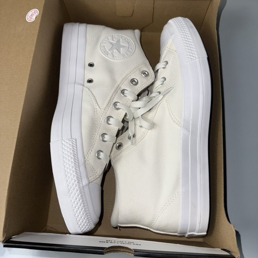 Converse CTAS Malden Street Mid Top Shoes Vintage White Sneakers Men’s Size 11 - Picture 7 of 9